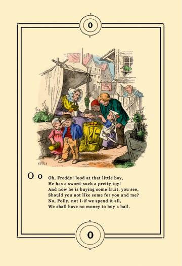 Little Lily's Alphabet: Oh  Freddy! 12x18 Giclee on canvas