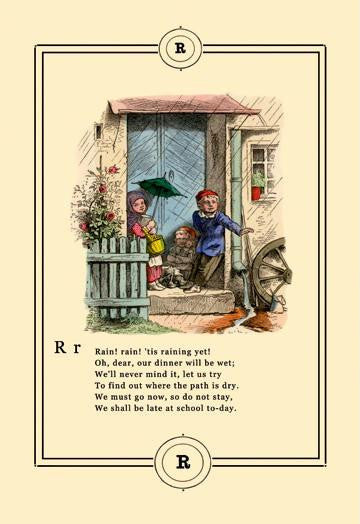Little Lily's Alphabet: Rain! 12x18 Giclee on canvas