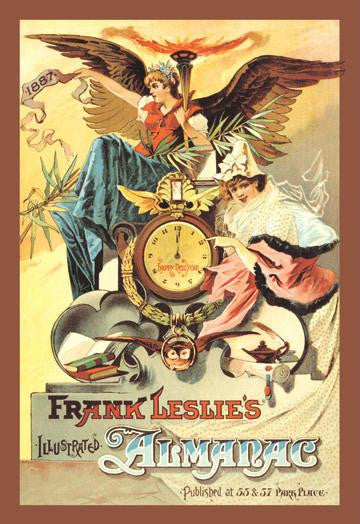 Frank Leslie's Illustrated Almanac: Happy New Year  1887 12x18 Giclee on canvas