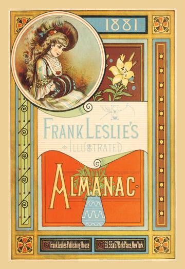 Frank Leslie's Illustrated Almanac: Girl with Muffler  1881 12x18 Giclee on canvas