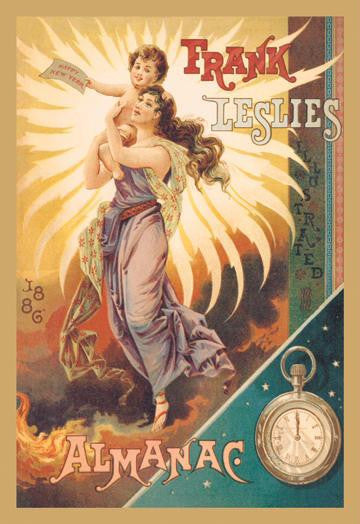 Frank Leslie's Illustrated Almanac: Happy New Year  1886 12x18 Giclee on canvas