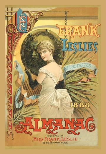 Frank Leslie's Illustrated Almanac: The Old Year and the New  1888 12x18 Giclee on canvas