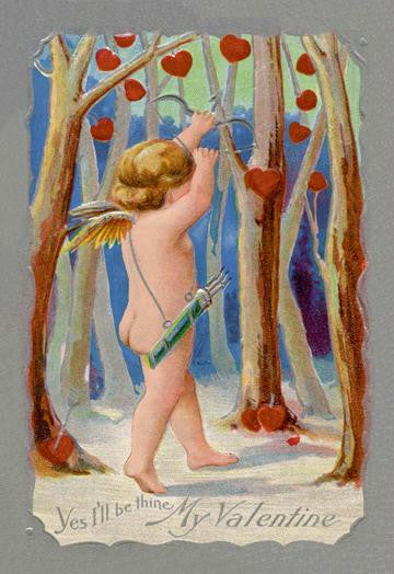 Yes  I'll Be Thine  My Valentine 12x18 Giclee on canvas