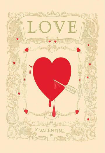 St. Valentine's 1901 12x18 Giclee on canvas