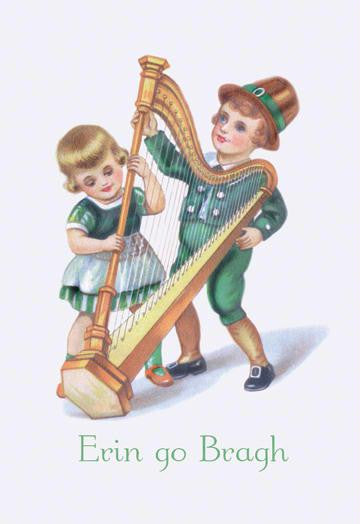 St. Patrick's Day Children 12x18 Giclee on canvas