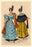 Ladies with Matching Hats 12x18 Giclee on canvas