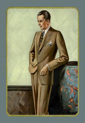 Young Men's Two-Button Sack #2 12x18 Giclee on canvas