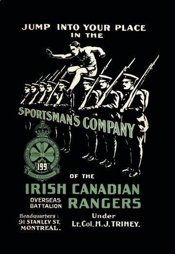 Sportsman's Company (Irish Canadian Rangers) 12x18 Giclee on canvas