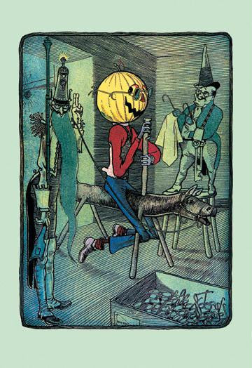 Jack Pumpkinhead's Ride 12x18 Giclee on canvas
