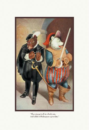 Teddy Roosevelt's Bears: Shakespeare 12x18 Giclee on canvas