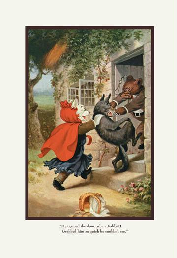 Teddy Roosevelt's Bears: Teddy B and Teddy G Foiling the Wolf 12x18 Giclee on canvas