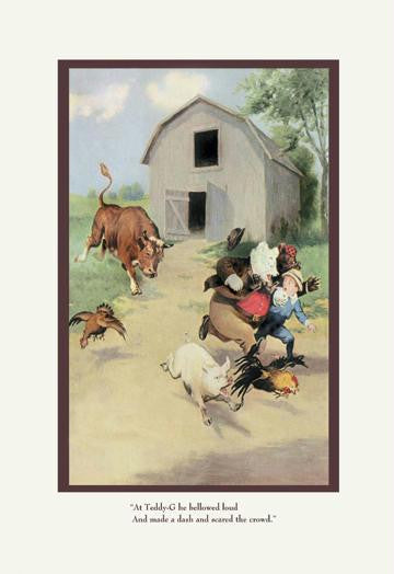 Teddy Roosevelt's Bears: The Bull 12x18 Giclee on canvas