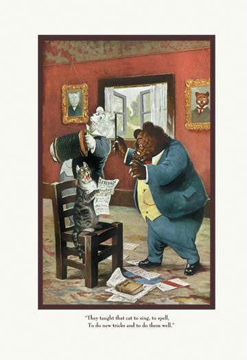 Teddy Roosevelt's Bears: That Cat 12x18 Giclee on canvas