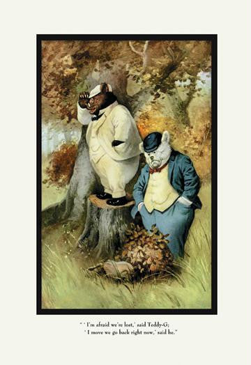 Teddy Roosevelt's Bears: Teddy B and Teddy G Are Lost 12x18 Giclee on canvas