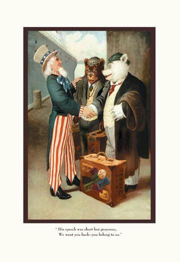 Teddy Roosevelt's Bears: You Belong to Us 12x18 Giclee on canvas