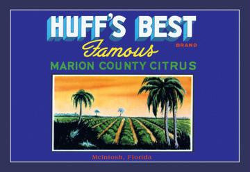Huff's Best Brand 12x18 Giclee on canvas