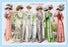 L'Art de la Mode: Six Beautiful Gowns 12x18 Giclee on canvas