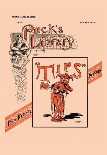 Puck's Library: Tips 12x18 Giclee on canvas