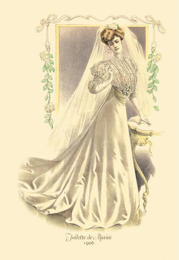 Toilette de Marie'e: Bridalwear 12x18 Giclee on canvas