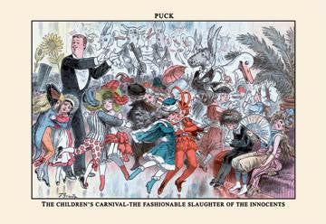 Puck Magazine: The Children's Carnival 12x18 Giclee on canvas
