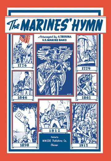 The Marines' Hymn #1 12x18 Giclee on canvas