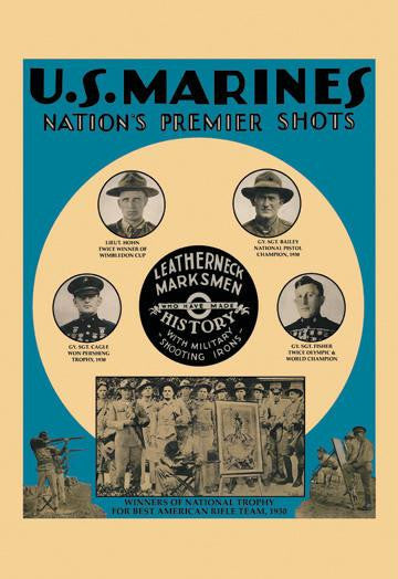 U.S. Marines - Nation's Premier Shots 12x18 Giclee on canvas