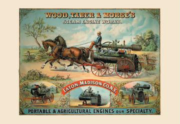 Wood  Taber and Morse's Steam Engine Works 12x18 Giclee on canvas