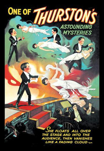 One of Thurston's Astounding Mysteries - Levitation 12x18 Giclee on canvas