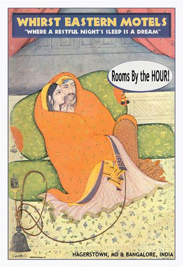 Whirst Eastern Motels: Where a Restful Night's Sleep is a Dream 12x18 Giclee on canvas
