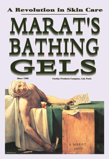 Marat's Bathing Gels: A Revolution in Skin Care 12x18 Giclee on canvas