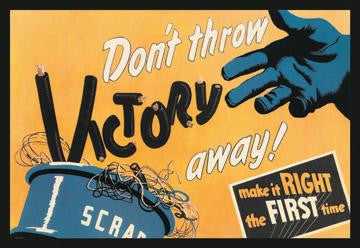 Don't Throw Victory Away! 12x18 Giclee on canvas