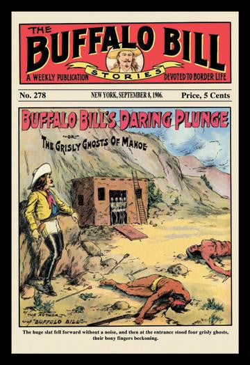 The Buffalo Bill Stories: Buffalo Bill's Daring Plunge 12x18 Giclee on canvas