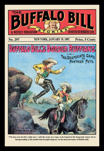 The Buffalo Bill Stories: Buffalo Bill's Border Ruffians 12x18 Giclee on canvas