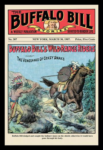 The Buffalo Bill Stories: Buffalo Bill's Wild Range Riders 12x18 Giclee on canvas
