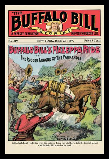 The Buffalo Bill Stories: Buffalo Bill's Mazeppa Ride 12x18 Giclee on canvas