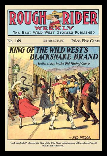 Rough Rider Weekly: King of the Wild West's Blacksnake Brand 12x18 Giclee on canvas