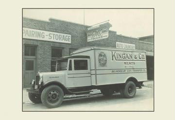 Kingan's Meat Truck #1 12x18 Giclee on canvas