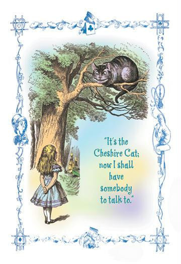 Alice in Wonderland: It's the Cheshire Cat 12x18 Giclee on canvas