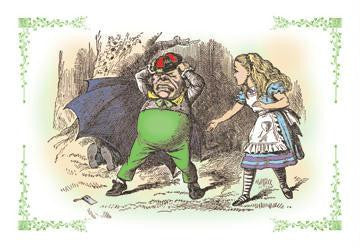 Through the Looking Glass: Tweedledum's Fuss 12x18 Giclee on canvas
