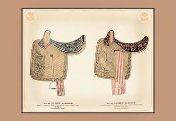 Ladies' Saddles #1 12x18 Giclee on canvas