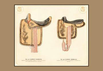 Ladies' Saddles #4 12x18 Giclee on canvas