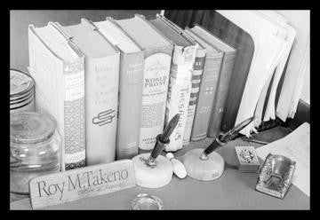 Roy Takeno's Desk 12x18 Giclee on canvas