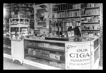 Interior of People's Drug Store 12x18 Giclee on canvas