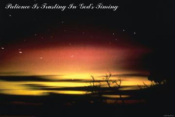 Patience is Trusting in God's Timing 12x18 Giclee on canvas