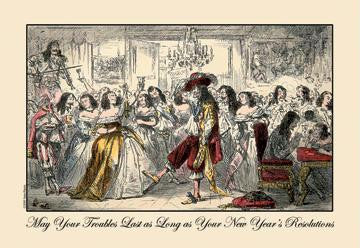 May Your Troubles Last as Long as Your New Year's Resolutions 12x18 Giclee on canvas