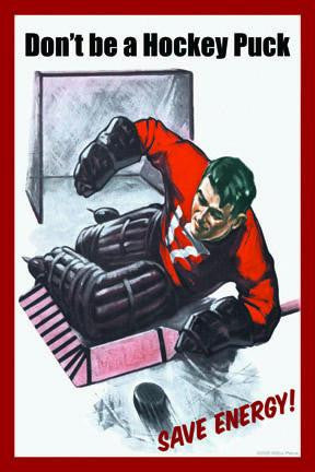 Don't be a Hockey Puck 12x18 Giclee on canvas