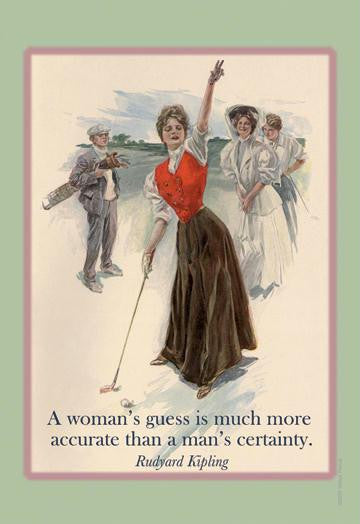 A Woman's Guess 12x18 Giclee on canvas