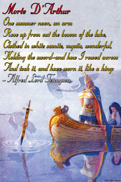 Morte D'Arthur 12x18 Giclee on canvas