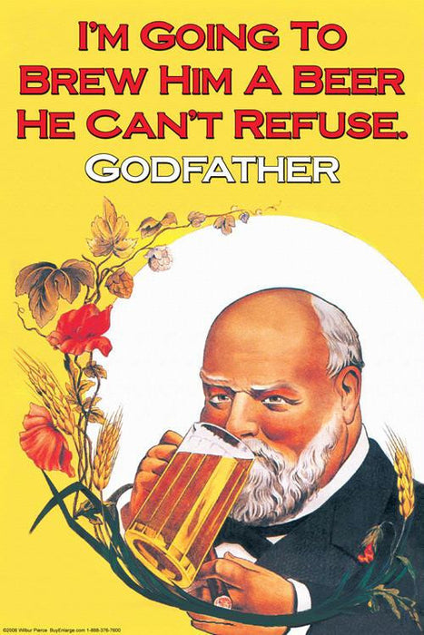 I'm going to brew him a beer he can't refuse 12x18 Giclee on canvas