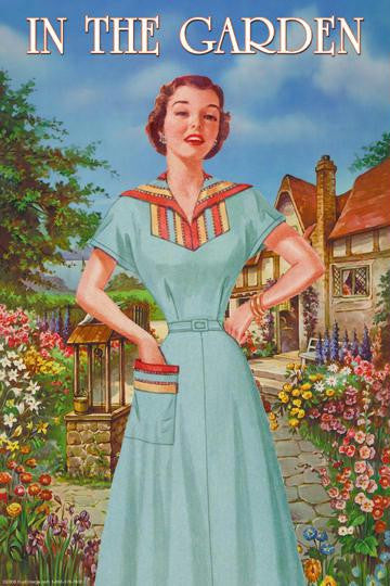InThe Garden 50's RetroDress I 12x18 Giclee on canvas
